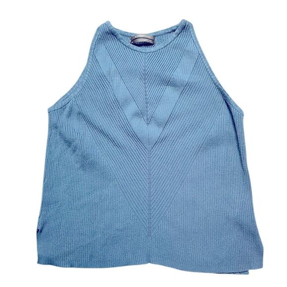ANTHROPOLOGIE Gemma Sweater Tank Top Blue Size Medium - Picture 2 of 6
